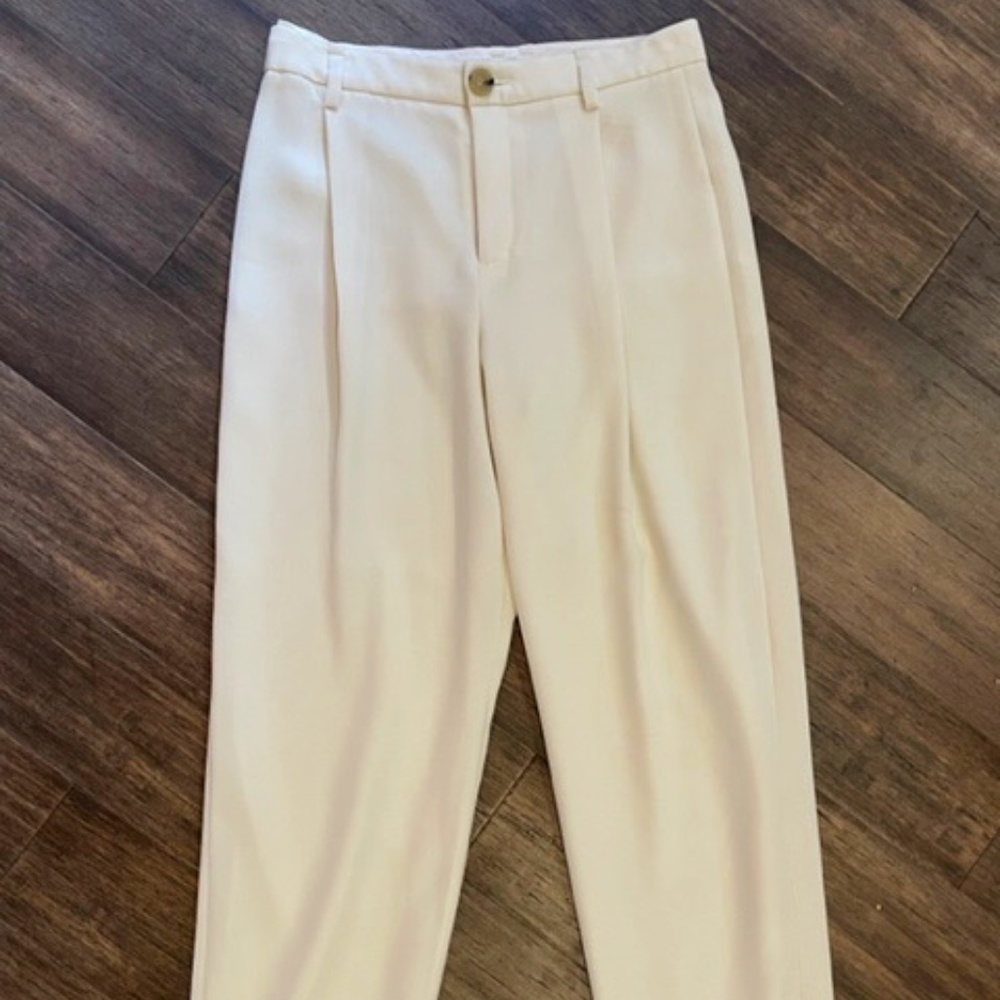 Vince Cream Straight Leg Trousers